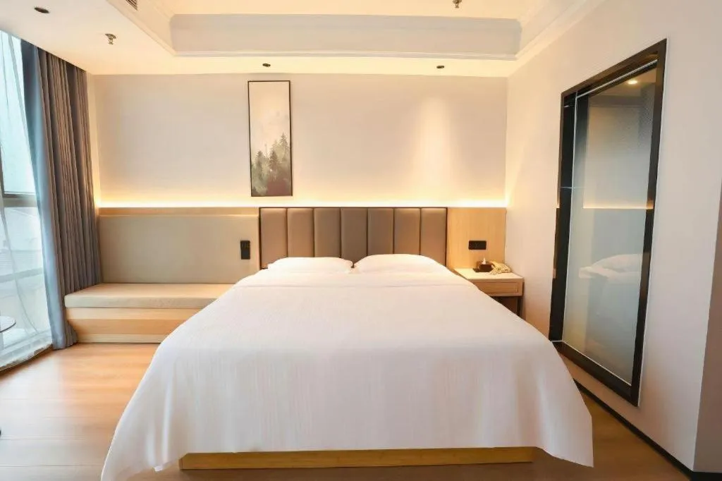 Bed in GreenTree Inn Maanshan Hanshan District Jiuwu Square Hotel