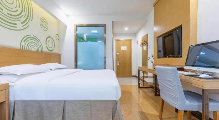 Bed in GreenTree Inn Hefei Government Cultural District South District Provincial Hospital Nanqu Hotel