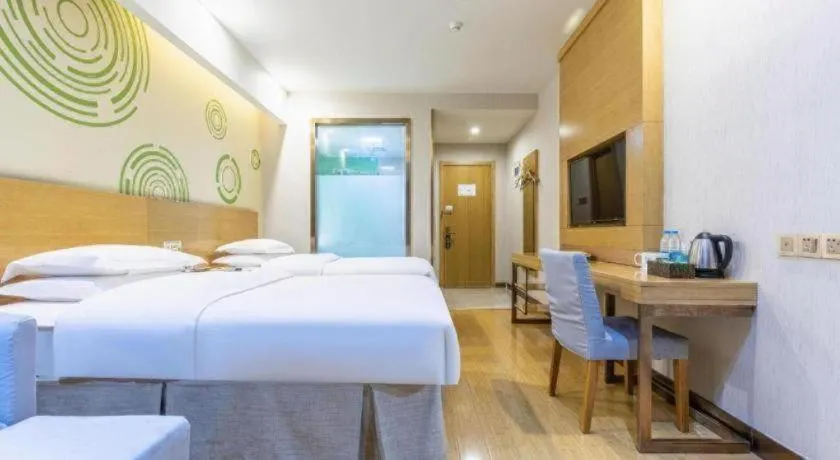 Bed in GreenTree Inn Hefei Government Cultural District South District Provincial Hospital Nanqu Hotel