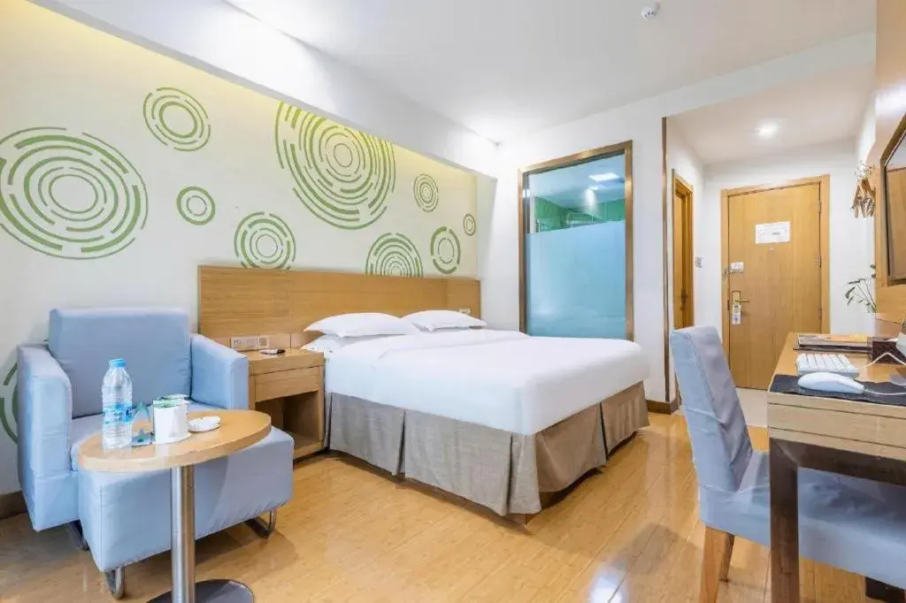 Bed in GreenTree Inn Hefei Government Cultural District South District Provincial Hospital Nanqu Hotel Bed in GreenTree Inn Hefei Government Cultural District South District Provincial Hospital Nanqu Hotel