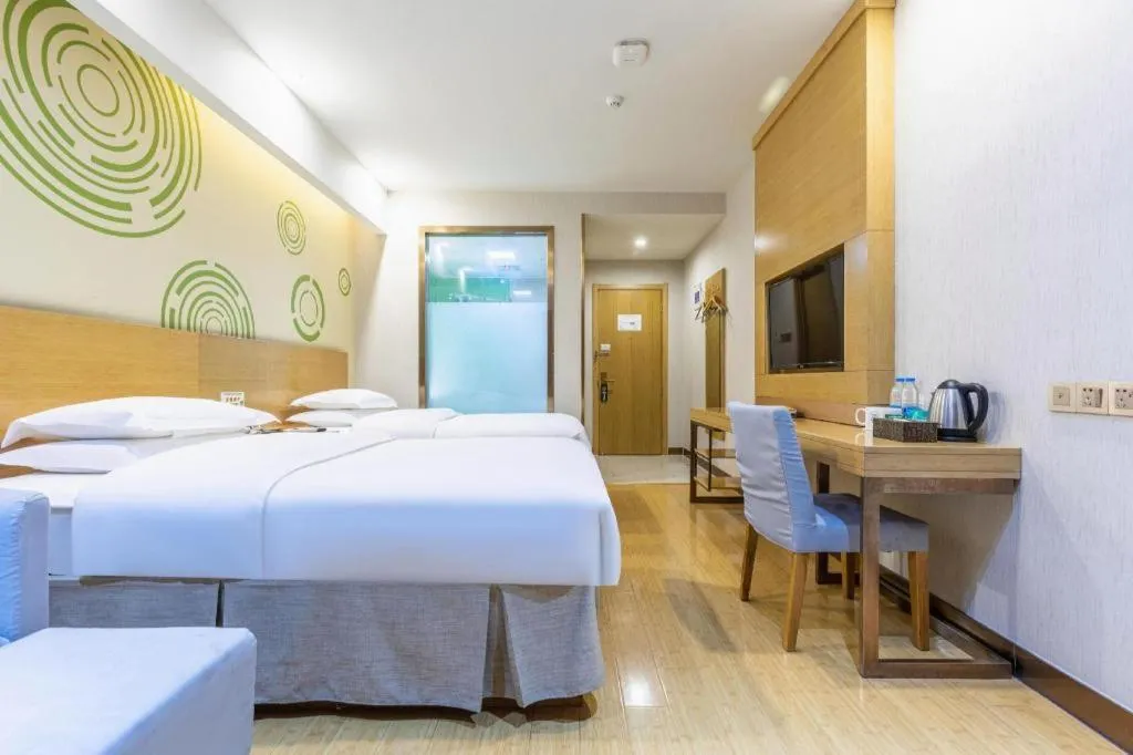 Bed in GreenTree Inn Hefei Government Cultural District South District Provincial Hospital Nanqu Hotel