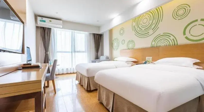 Bed in GreenTree Inn Hefei Government Cultural District South District Provincial Hospital Nanqu Hotel Bed in GreenTree Inn Hefei Government Cultural District South District Provincial Hospital Nanqu Hotel