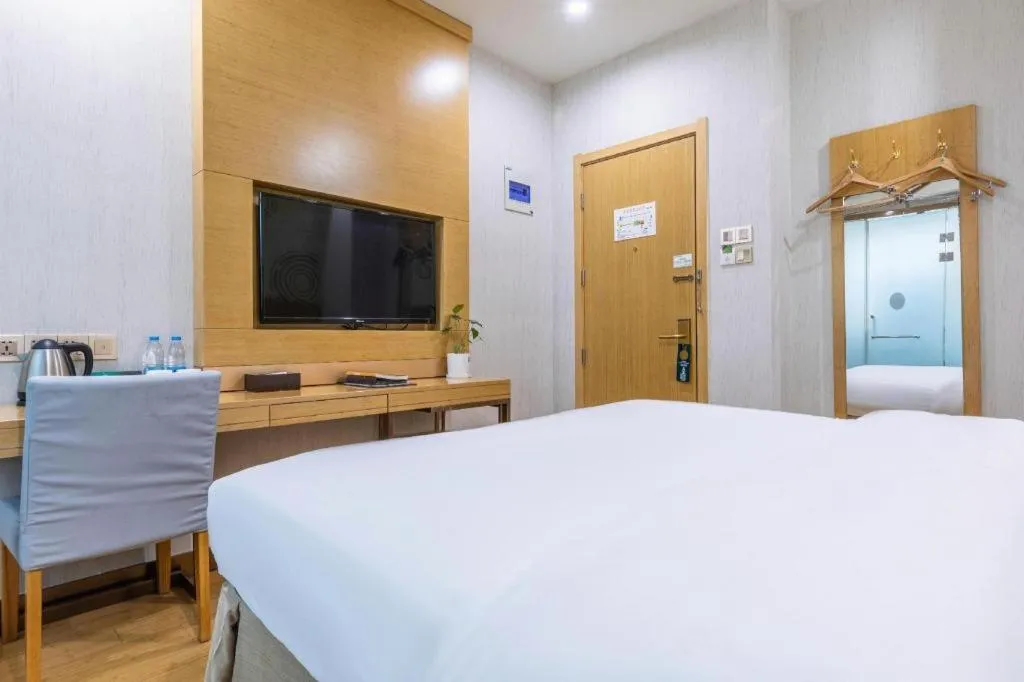 Bed in GreenTree Inn Hefei Government Cultural District South District Provincial Hospital Nanqu Hotel