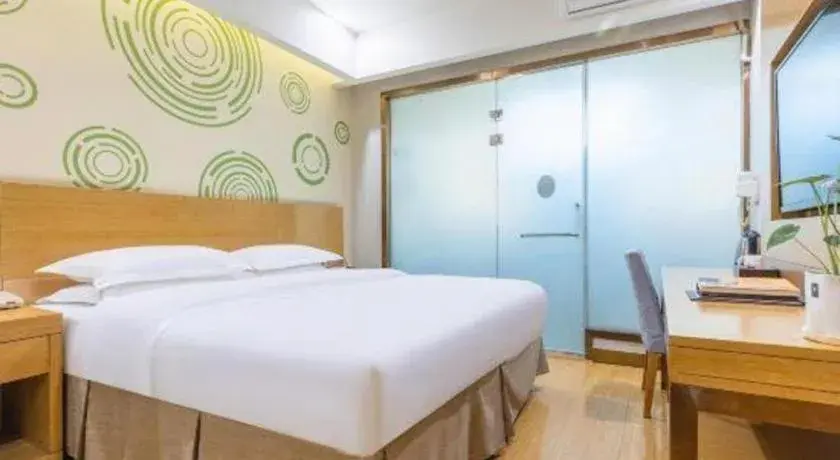 Bed in GreenTree Inn Hefei Government Cultural District South District Provincial Hospital Nanqu Hotel Bed in GreenTree Inn Hefei Government Cultural District South District Provincial Hospital Nanqu Hotel