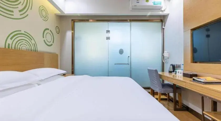 Bed in GreenTree Inn Hefei Government Cultural District South District Provincial Hospital Nanqu Hotel Bed in GreenTree Inn Hefei Government Cultural District South District Provincial Hospital Nanqu Hotel