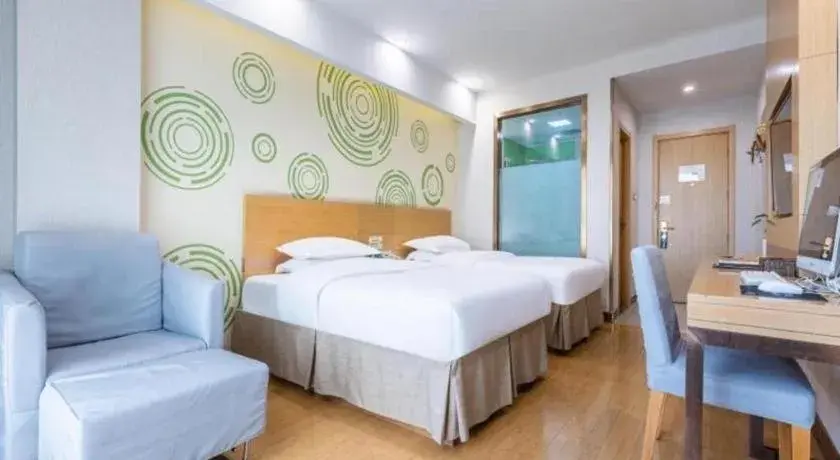 Bed in GreenTree Inn Hefei Government Cultural District South District Provincial Hospital Nanqu Hotel Bed in GreenTree Inn Hefei Government Cultural District South District Provincial Hospital Nanqu Hotel