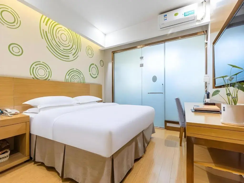 Bed in GreenTree Inn Hefei Government Cultural District South District Provincial Hospital Nanqu Hotel Bed in GreenTree Inn Hefei Government Cultural District South District Provincial Hospital Nanqu Hotel