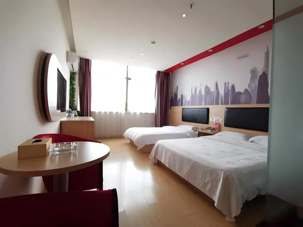 Bed in Thank Inn Hotel Jiangsu Suzhou Luzhi Ancient Town Scenic Area
