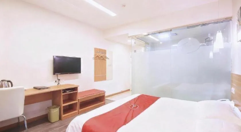 Bed in Thank Inn Plus Hotel Wuxi Xishan District Leather City