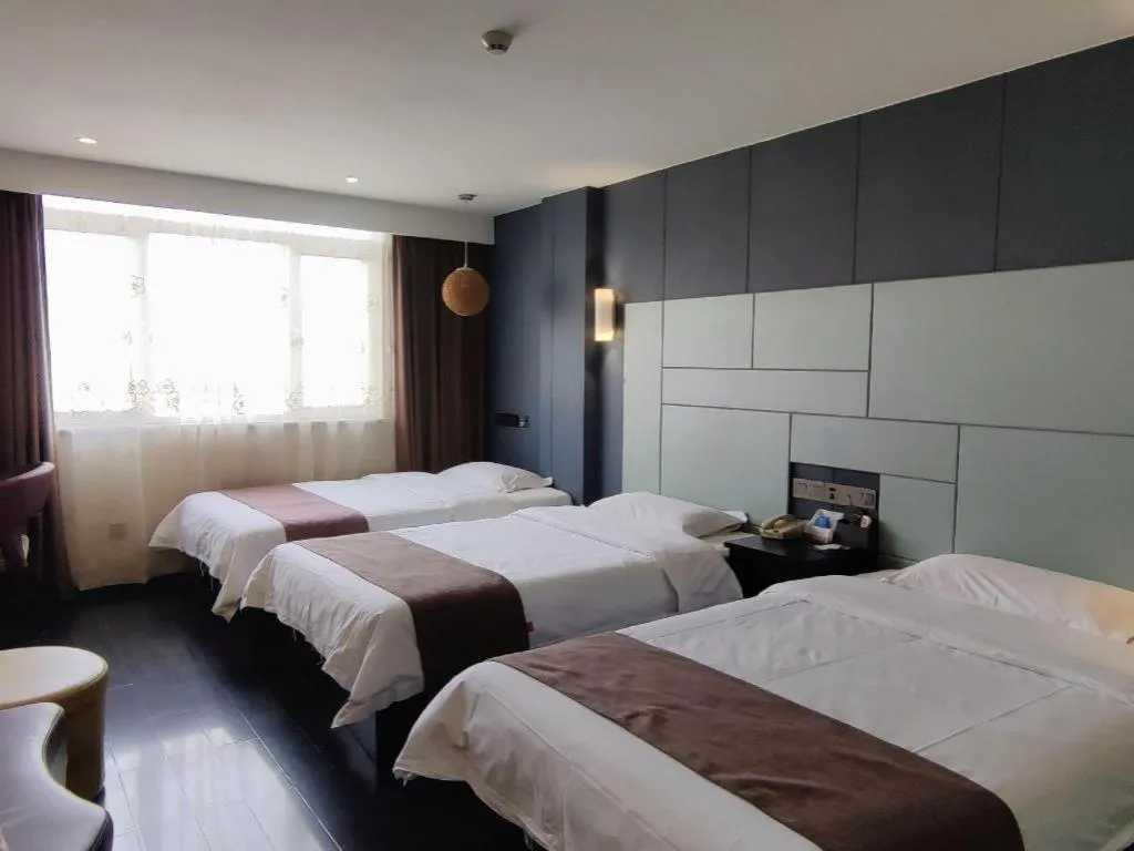 Bed in Thank Inn Plus hotel He'nan Zhoukou Chuanhui District Red Star Macalline