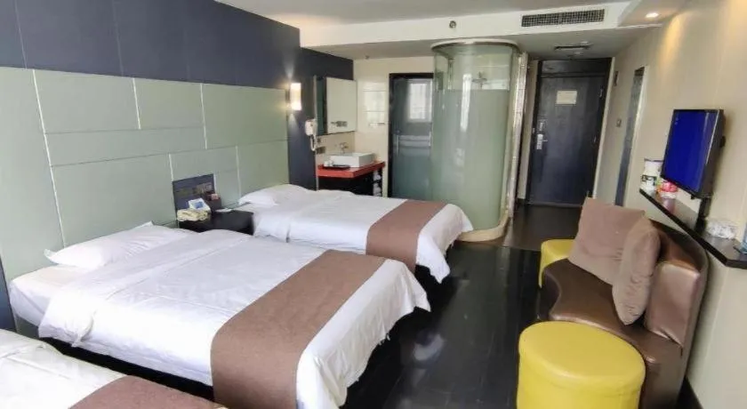 Bed in Thank Inn Plus hotel He'nan Zhoukou Chuanhui District Red Star Macalline