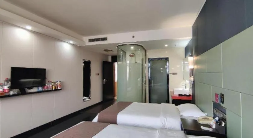 Bed in Thank Inn Plus hotel He'nan Zhoukou Chuanhui District Red Star Macalline