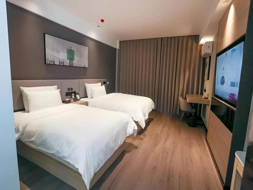 Bed in Thank Inn Hotel Hebei Hengshui Ronghua North Street