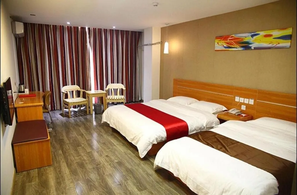 Bed in Thank Inn Hotel Hebei Hengshui Ronghua North Street