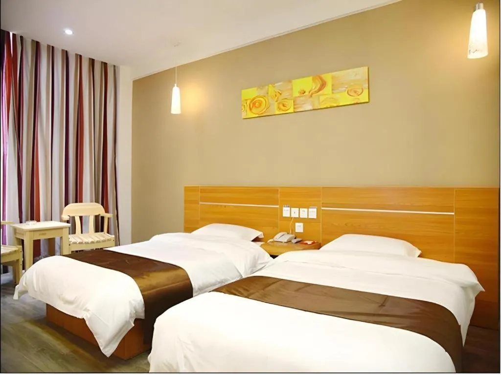 Bed in Thank Inn Hotel Hebei Hengshui Ronghua North Street