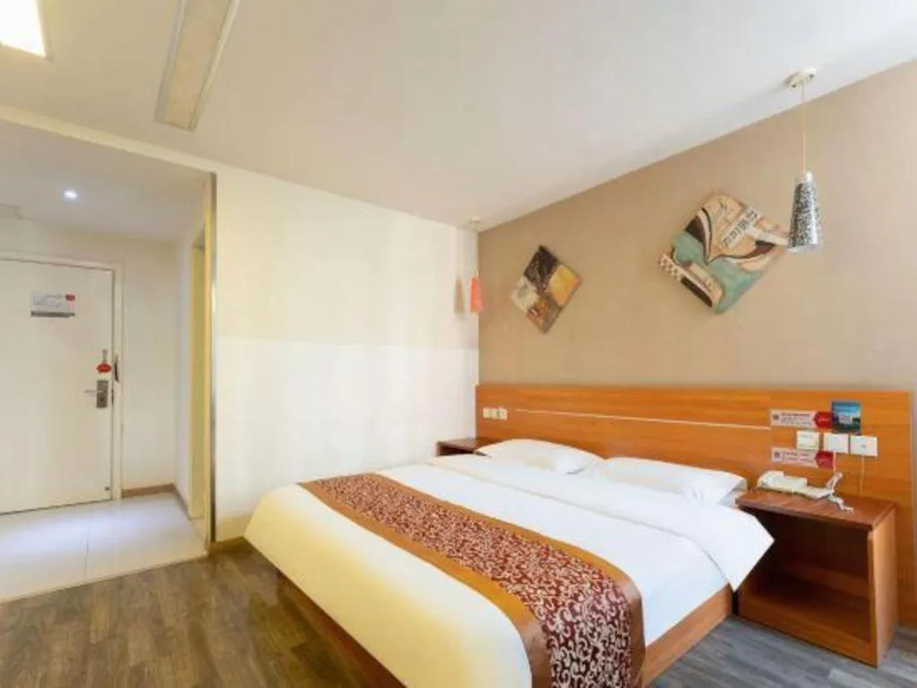 Bed in Thank Inn Hotel Hebei Hengshui Ronghua North Street