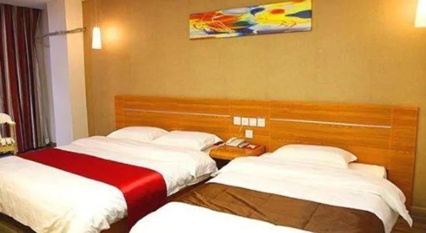Bed in Thank Inn Hotel Hebei Hengshui Ronghua North Street