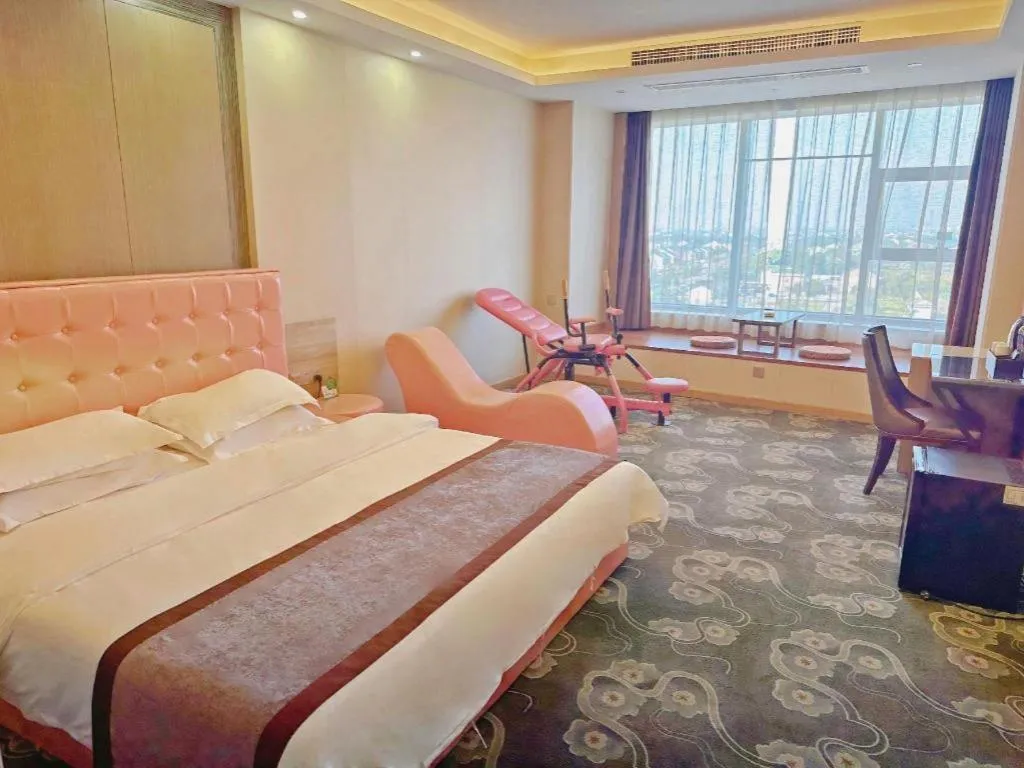 Bed in GreenTree Inn Ningbo Hangzhou Wan New District Lishi Square Business Hotel