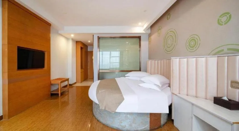Bed in GreenTree Inn Ningbo Hangzhou Wan New District Lishi Square Business Hotel
