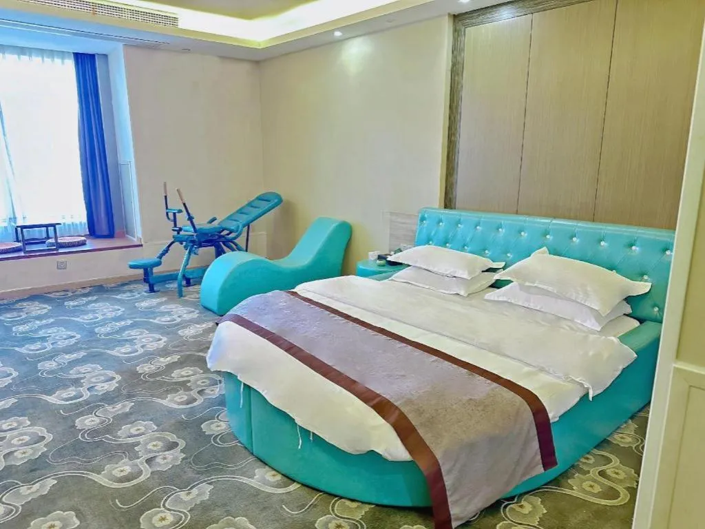 Bed in GreenTree Inn Ningbo Hangzhou Wan New District Lishi Square Business Hotel
