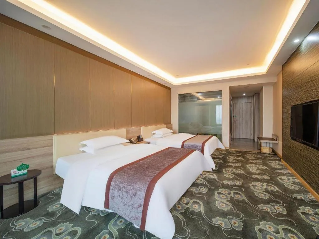Bed in GreenTree Inn Ningbo Hangzhou Wan New District Lishi Square Business Hotel