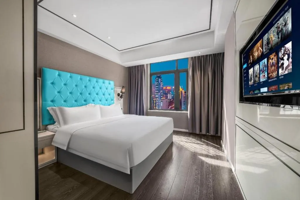 Bed in Xana Hotelle Chongqing Jiefangbei Center Branch