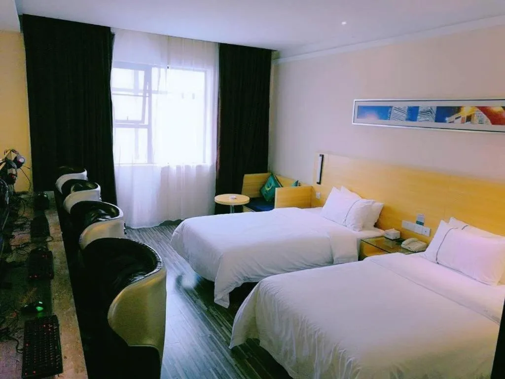 Bed in City Comfort Inn Xianning South Station Wanda