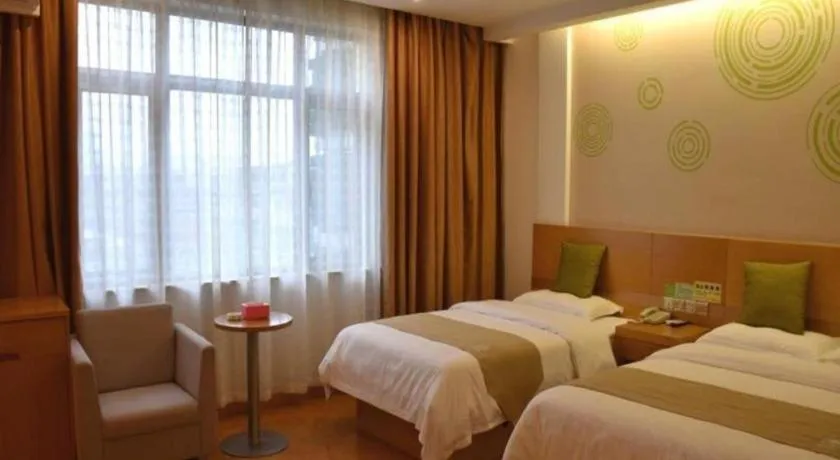 Bed in GreenTree Inn Ningbo Ninghai Beidou North Road Express Hotel