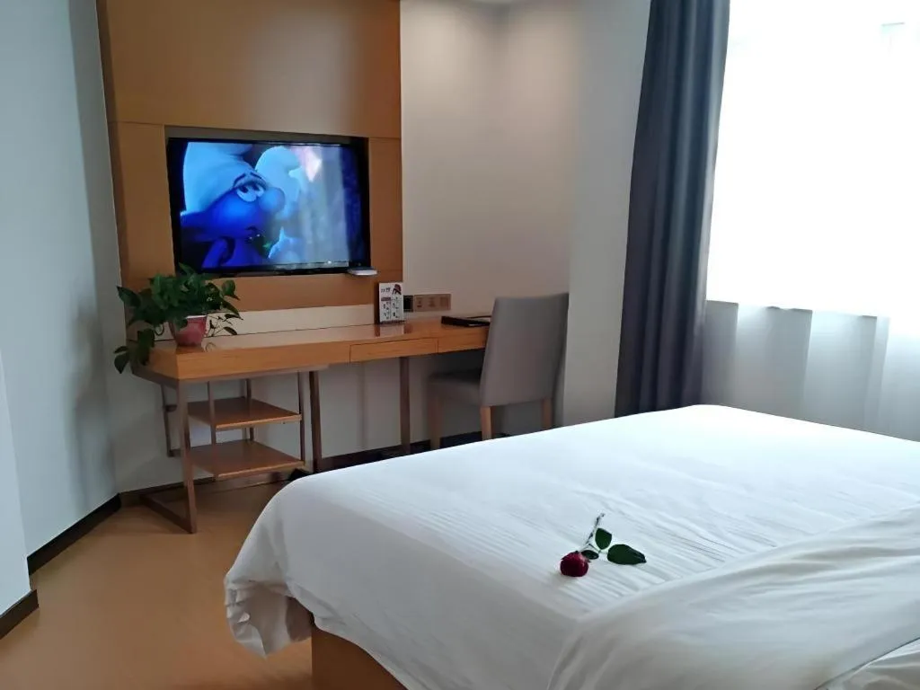 Bed in GreenTree Inn Anqing Yuexixian Wenquan Branch