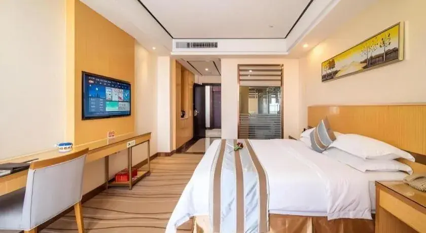 Bed in GreenTree Alliance Foshan West Station Luowu Road Hotel Bed in GreenTree Alliance Foshan West Station Luowu Road Hotel