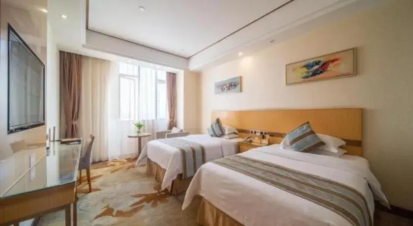 Bed in GreenTree Alliance Foshan West Station Luowu Road Hotel Bed in GreenTree Alliance Foshan West Station Luowu Road Hotel