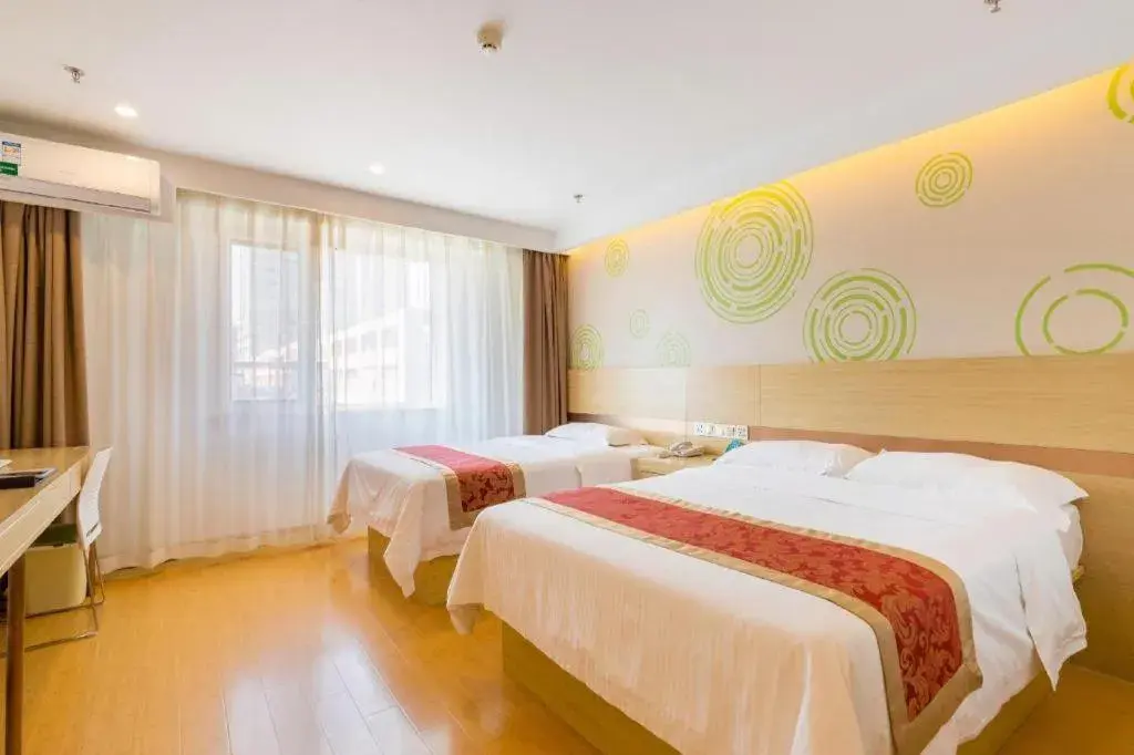 Bed in GreenTree Inn Shenyang Shenhe District Wuai Street Bed in GreenTree Inn Shenyang Shenhe District Wuai Street