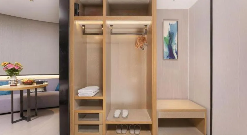 Bed in Echarm Hotel Wuxi Zhongnan Road Ancient Canal