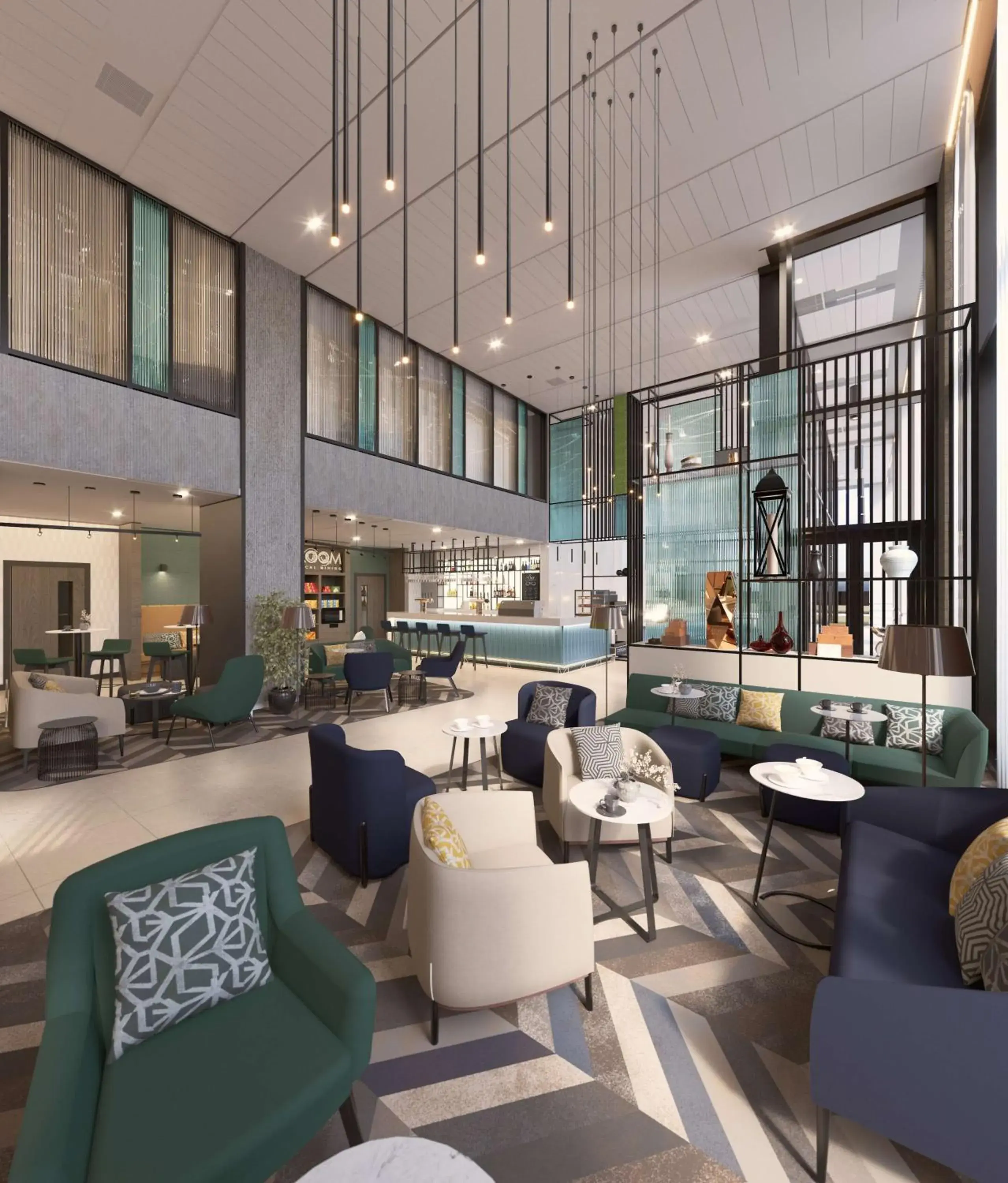 Lounge or bar in Hyatt House Leeds Lounge or bar in Hyatt House Leeds