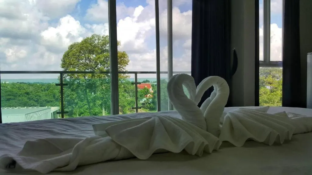 Bed in River Residence Saraburi Hotel