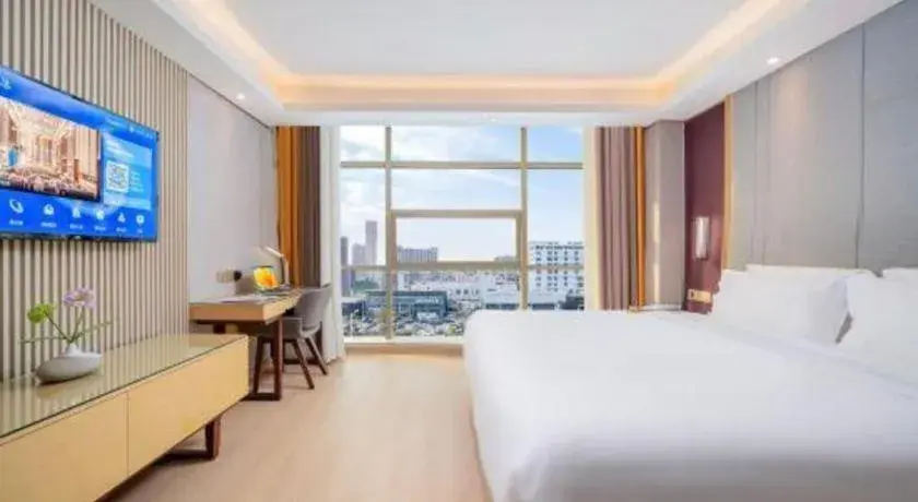 Bed in Lavande Hotels Guangzhou Baiyun Avenue North Metro Station Bed in Lavande Hotels Guangzhou Baiyun Avenue North Metro Station