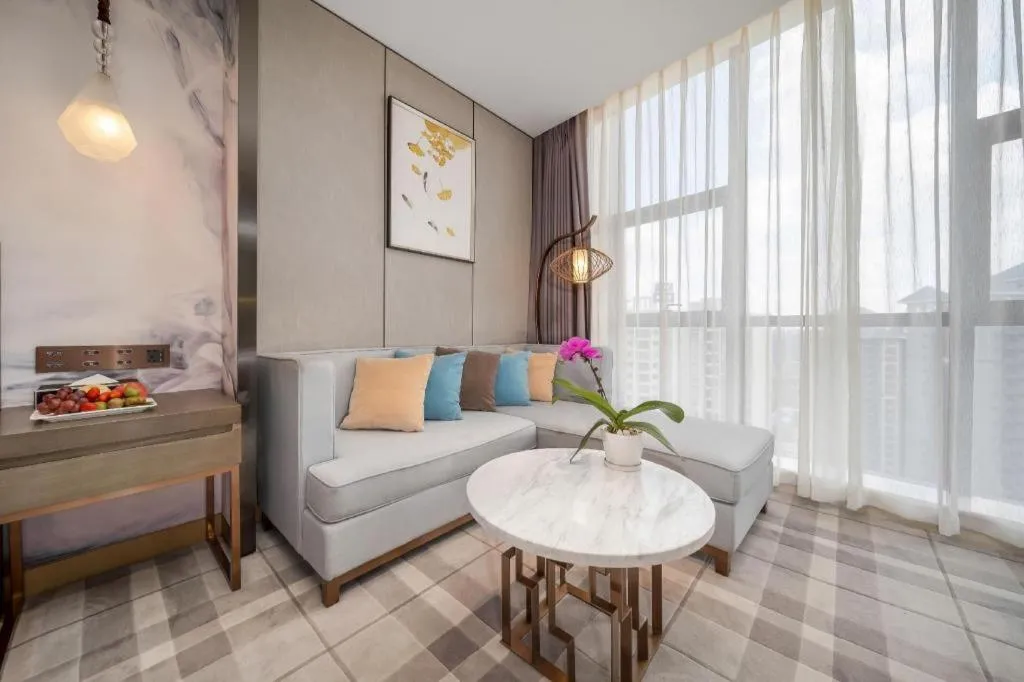 Bed in ZHONG DING HOTEL