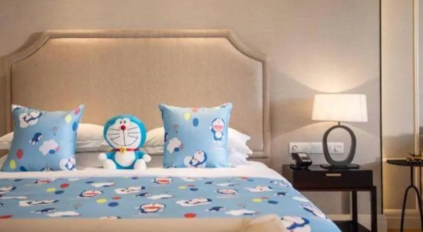 Bed in Donghai Xianhucheng Huanglong Hotel