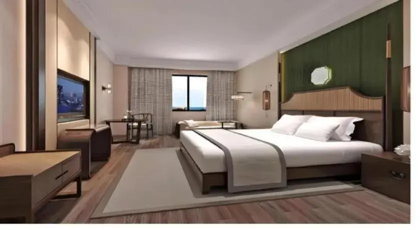 Bed in Metropolo Hotel YunNan Shangri-la Karma Dan Songzanlin Temple Bed in Metropolo Hotel YunNan Shangri-la Karma Dan Songzanlin Temple