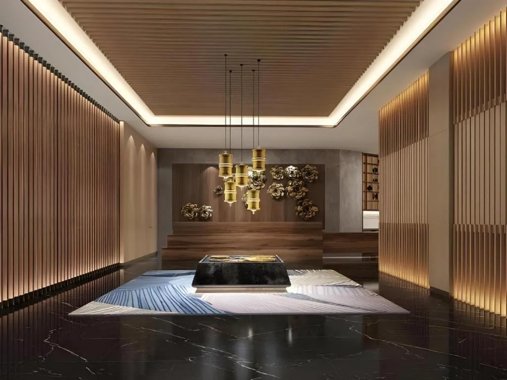 Bed in Metropolo Hotel YunNan Shangri-la Karma Dan Songzanlin Temple