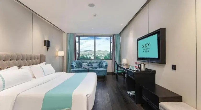 Bed in Xana Hotelle Lhasa Potala Palace Beijing Middle Road Bed in Xana Hotelle Lhasa Potala Palace Beijing Middle Road