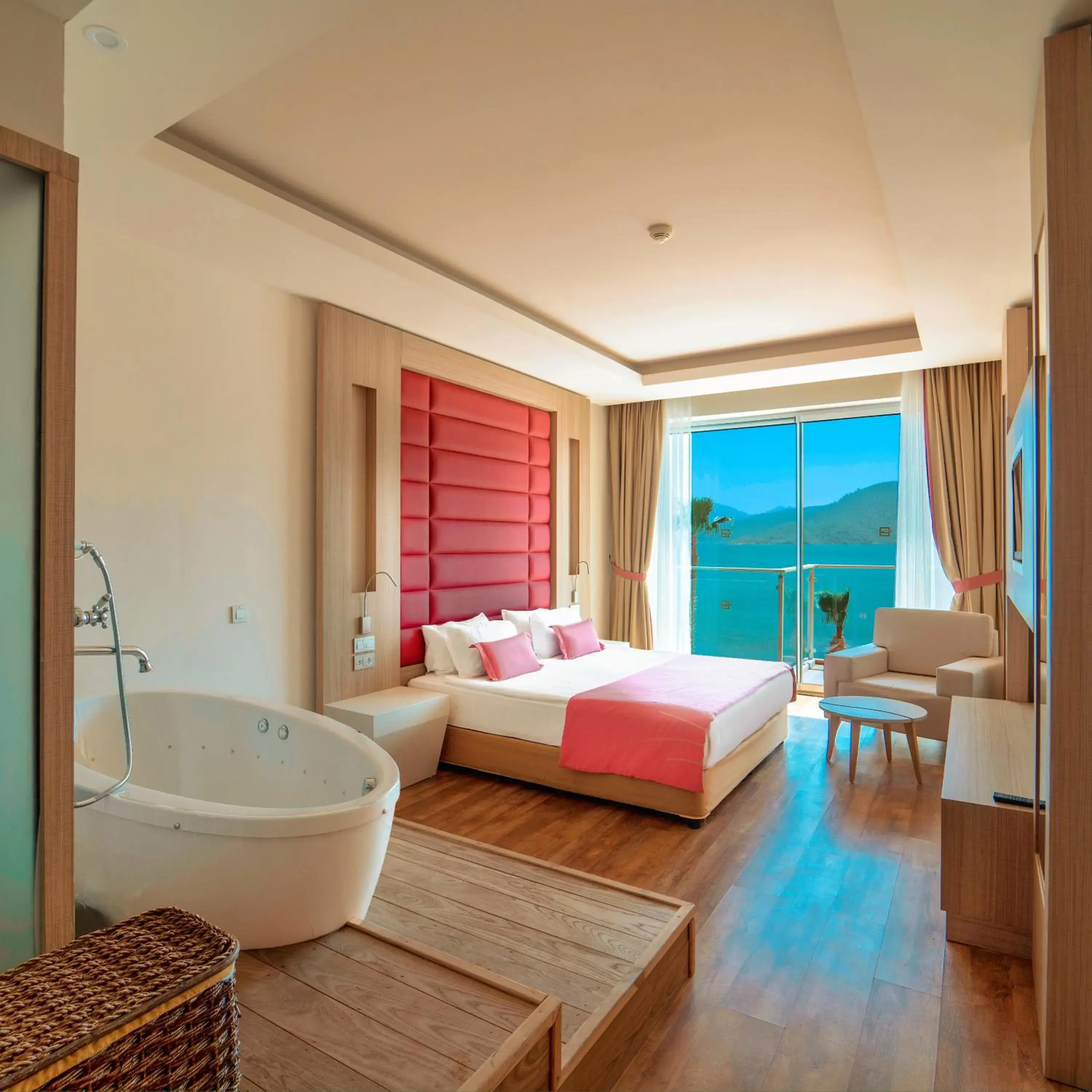 View (from property/room), Bed in Orka Lotus Beach View (from property/room), Bed in Orka Lotus Beach