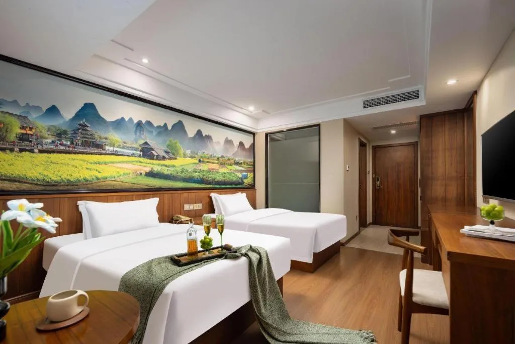 Bed in Kaibin International Hotel Jingdezhen