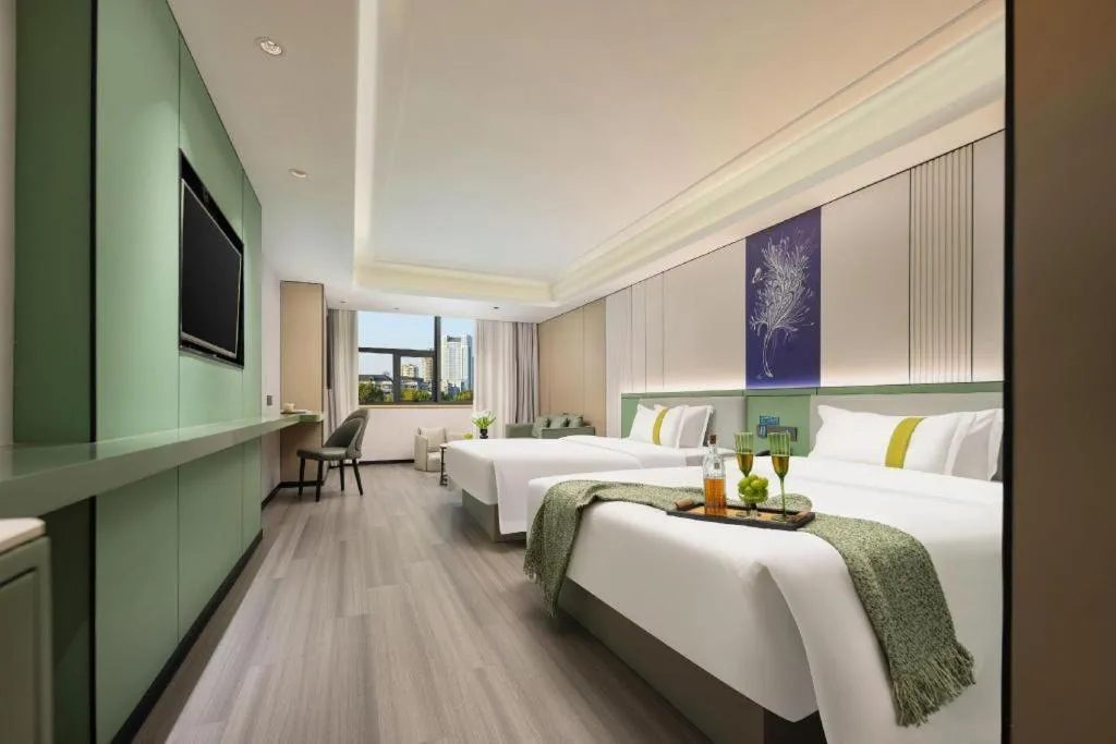 Bed in Kaibin International Hotel Jingdezhen