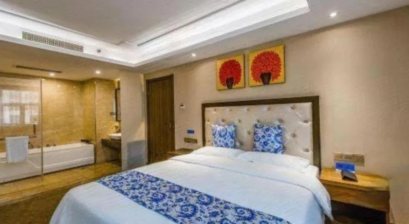 Bed in Kaibin International Hotel Jingdezhen