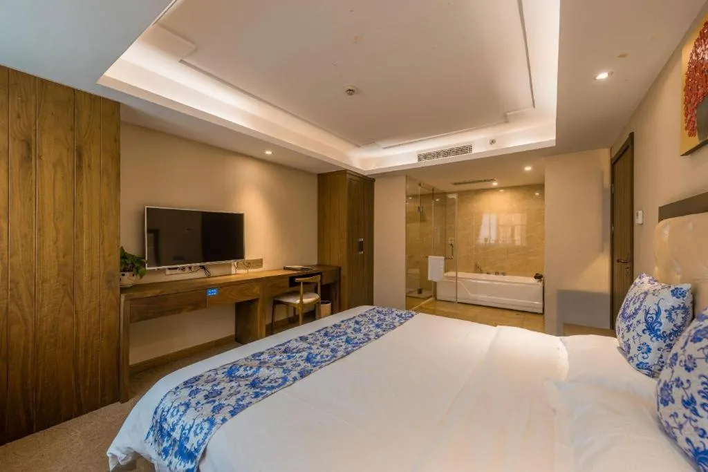 Bed in Kaibin International Hotel Jingdezhen