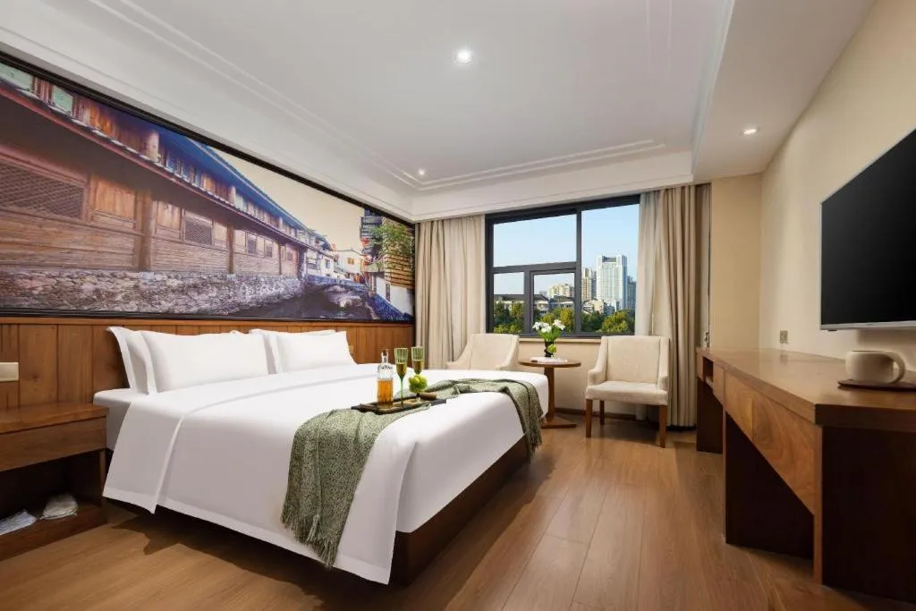 Bed in Kaibin International Hotel Jingdezhen