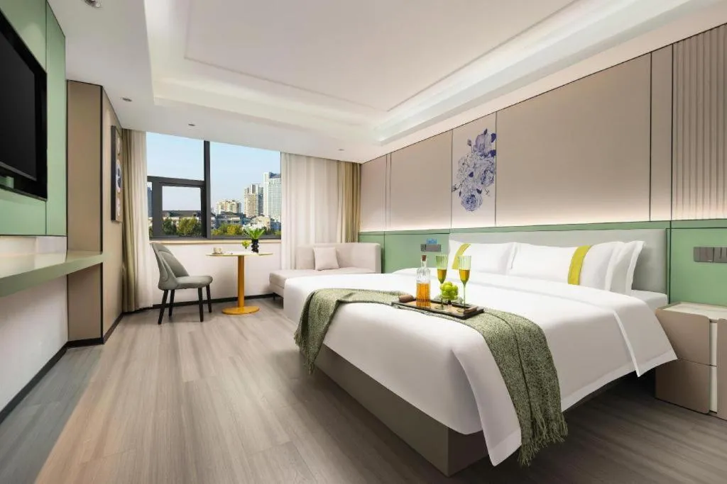 Bed in Kaibin International Hotel Jingdezhen