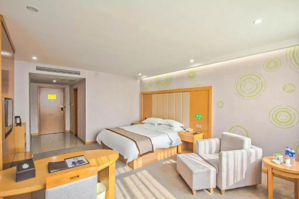 Bed in GreenTree Inn Tongxiang Chongfuzhen World Fur Center Branch