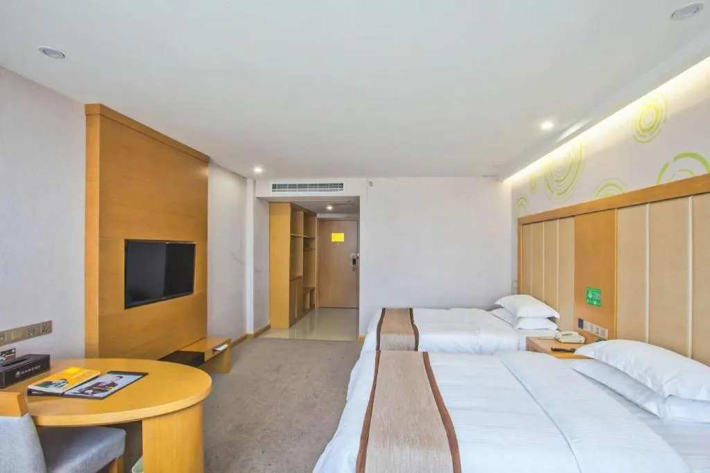 Bed in GreenTree Inn Tongxiang Chongfuzhen World Fur Center Branch